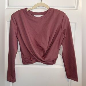 NWT ASTR Women's Dusty Rose Long Sleeve Top